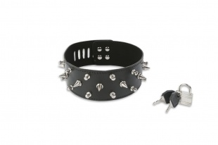 ОШЕЙНИК ЧЕРНЫЙ С ШИПАМИ ПИКАНТНЫЕ ШТУЧКИ