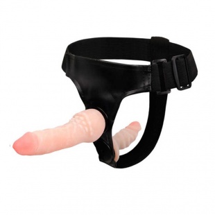 Страпон с дополнительным фаллоимитатором, Modern Ultraskin, 35x165 мм 30448