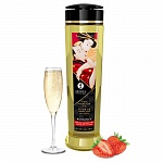 Масло массажное Shunga Erotic Massage Oil Шампанское и Клубника - 240 мл