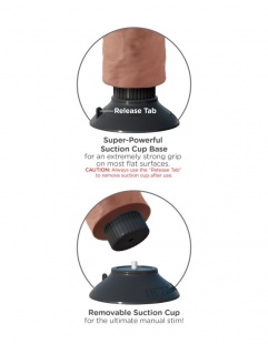 Вибромассажер на присоске King Vibrating Cock 8 загорелый