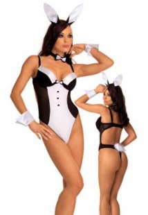 Костюм зайчика черно-белый