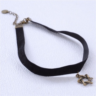 ЧОКЕР ЧЕРНЫЙ С ШЕСТИКОНЕЧНОЙ ЭВЕЗДОЙ