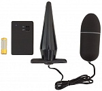 Вибронабор с пультом ДУ (втулка 10,5 см+виброяйцо 8 см) черный