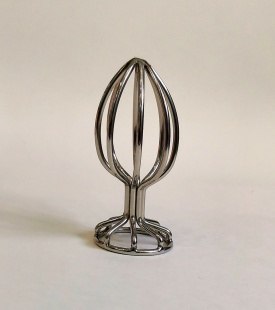 Анальная втулка металл серебро 9 см