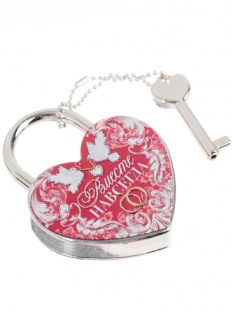 Свадебный замочек "Вместе навсегда "красный 