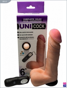 Насадка Harness UNICOCK 6", с вибрацией 12 режимов, неоскин