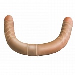 Фаллоимитатор реалистик двойной телесного цвета