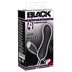 Вибропуля Black Velvets USB Vibrator, черная