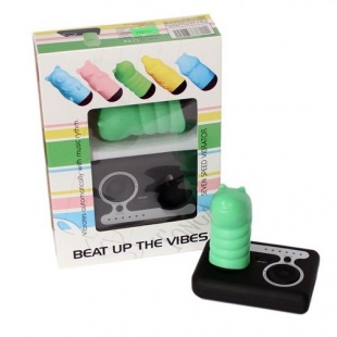 Зелёный вибростимулятор Beat Up Vibes