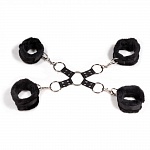 Набор манжет-фиксаторов из нейлона от компании Пикантные Штучки, цвет черный, размер OS, DP525