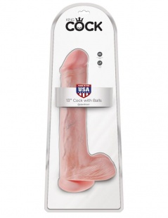 Фаллоимитатор на присоске гигант King Cock 13 Cock with Balls