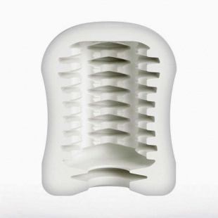 Минимастурбатор мужской Mystim MasturbaTIN Ribbed Ricky Lemalla, белый