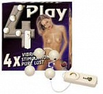 4 вагинальных шарика с вибрацией