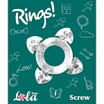 Эрекционное кольцо Rings Screw, прозрачное