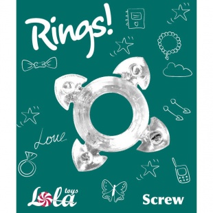 Эрекционное кольцо Rings Screw, прозрачное