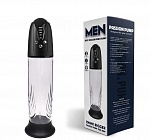 Вакуумная помпа для пениса автоматическая со вставкой из киберкожи и силиконовой насадкой Men 