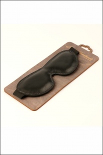 Маска мягкая закрытая из натуральной кожи,овальная  СН-6102