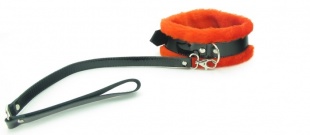 ОШЕЙНИК С КРАСНЫМ МЕХОМ BDSM LIGHT