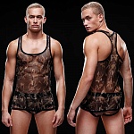 Мужская майка борцовка, милитари - S/M