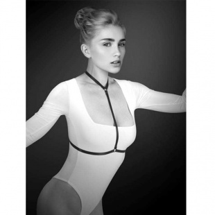 Упряжь-фиксация на грудь Bijoux Pour Toi Pamela, черная - OS