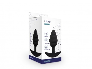 Анальная пробка Sphere, 11 х 4.3 см.L черная