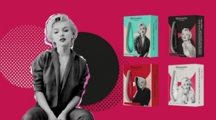 Бесконтактный клиторальный стимулятор Womanizer Marilyn Monroe ярко -красный 