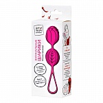 Вагинальные шарики Штучки-дрючки, cиликон, розовый, диаметр 3,5 см