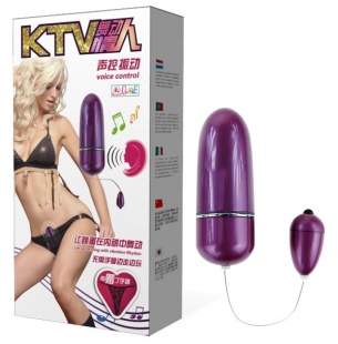 ВИБРОПУЛЯ С ГОЛОСОВЫМ УПРАВЛЕНИЕМ ФИОЛЕТОВАЯ BAILE KTV