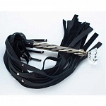 Плеть эксклюзивная с металлической ручкой, черная