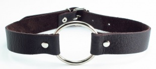 КЛЯП КОЛЬЦО  КОРИЧНЕВЫЙ КОЖА BDSM АРСЕНАЛ