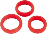 Набор колец 3 шт. цена за шт .красные