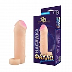 Насадка-удлинитель для пениса реалистичная с петлей Джага-Джага 1101-08 BX DD, телесная