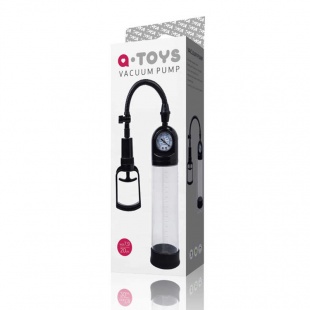 ВАКУУМНАЯ ПОМПА МУЖСКАЯ С МАНОМЕТРОМ ЧЕРНАЯ 20 СМ. A-TOYS 