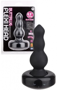 Анальная вибровтулка черная 11,4см.