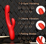 Вибромассажер  -кролик с  постукивающим отростком.