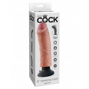 ВИБРОМАССАЖЕР НА ПРИСОСКЕ KING COCK 8 VIBRATING COCK