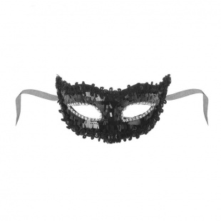 Карнавальная маска "Венеция" цвет черный
