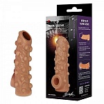 Телесная насадка с бугорками и открытой головкой NS-003 M - 12 см.