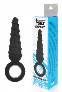Анальный спиралевидный стимулятор с кольцом Sex Expert SEM-55088