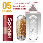 Мастурбатор с вращением Tenga Spinner 05 Beads, прозрачный