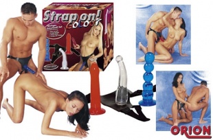 Страпон "Цветное трио"