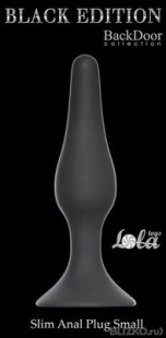 АНАЛЬНАЯ ПРОБКА ЧЕРНАЯ LOLA TOYS BLACK EDITION SLIM ANAL PLUG LARGE