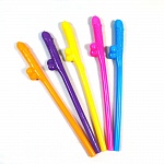 СОЛОМКИ ДЛЯ КОКТЕЛЕЙ РАЗНОЦВЕТНЫЕ В ВИДЕ ПЕНИСА