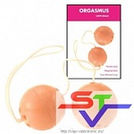МЯГКИЕ РЕЗИНОВЫЕ ВАГИНАЛЬНЫЕ ШАРИКИ ОРАНЖЕВЫЕ ORGASMUS LOVE BALLS MINX