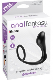 Анальный зонд Anal Fantasy Ass-Gasm с эрекционным кольцом