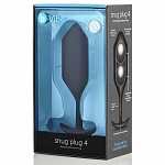 Профессиональная пробка для ношения B-vibe Snug Plug 4, черная