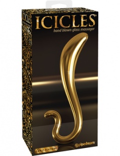 Фаллоимитатор ICICLES Gold Edition G spot G02 золотой