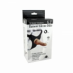 Страпон с вибрацией Harness-Silicone Dildo 6.3, Светлый
