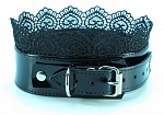 ОШЕЙНИК С КРУЖЕВОМ ЧЕРНЫЙ BDSM LIGHT BLACK