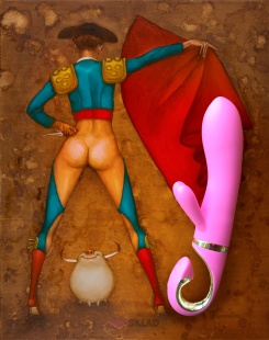 Вибратор с отростком Gvibe Grabbit Pink, 18 см